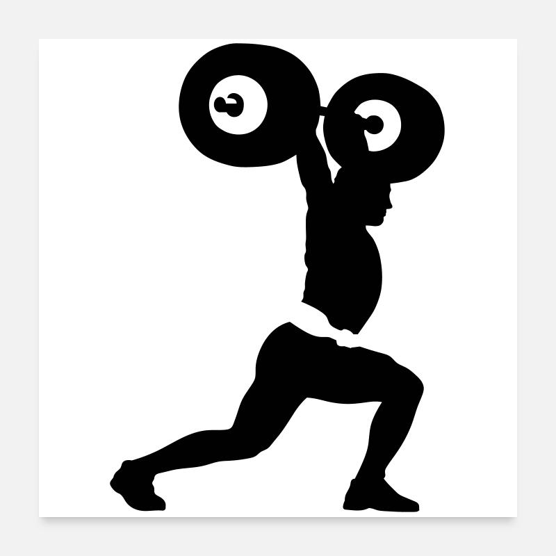weightlifter Poster 24" x 24" (60x60 cm)