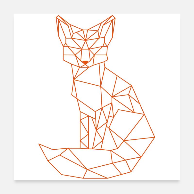 Fox Poster 24" x 24" (60x60 cm)