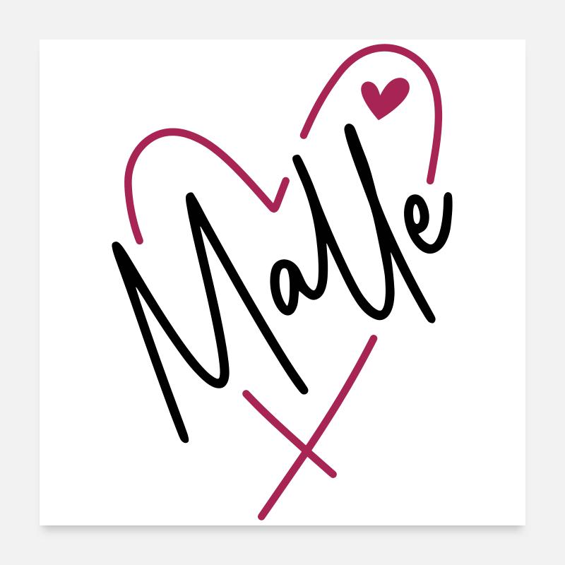 Malle Herz Poster 60x60 cm