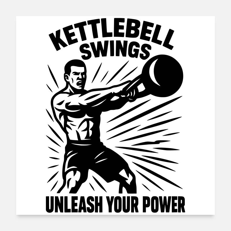 kettlebell workout Poster 60x60 cm