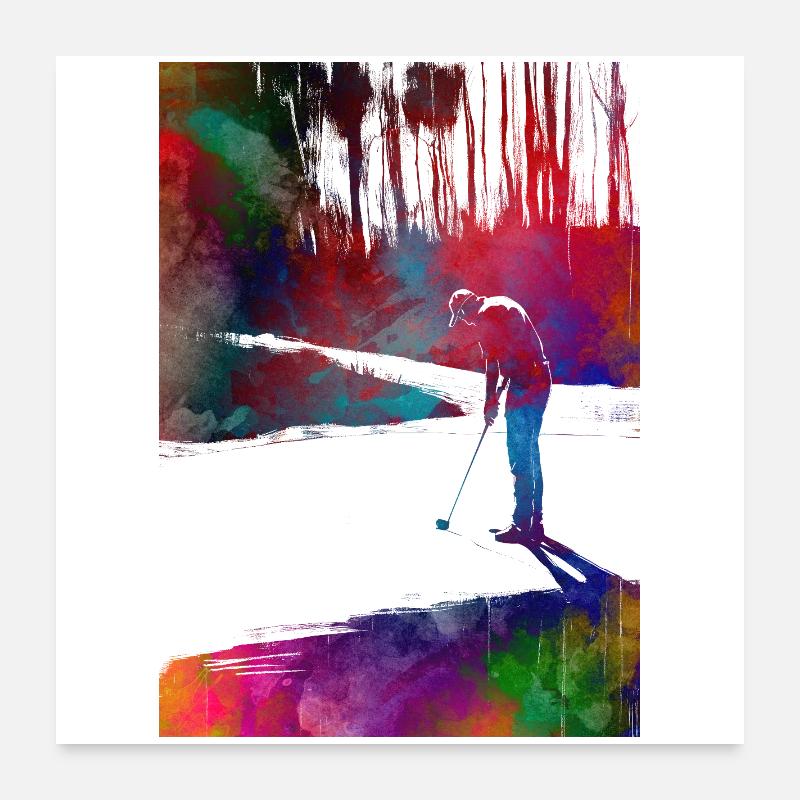 Golf player #golf Poster 24" x 24" (60x60 cm)