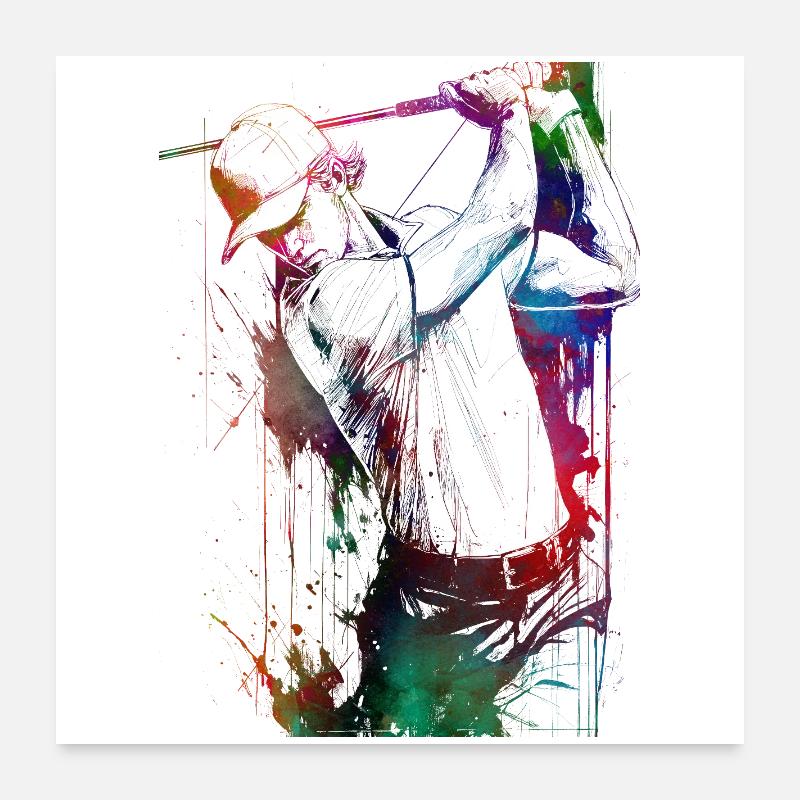 Golfspieler #golf Poster 60x60 cm