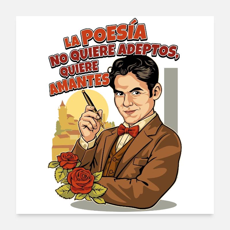 LORCA-Poesie Poster 60x60 cm