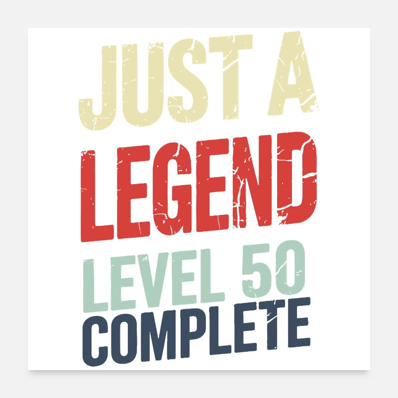 Legend Level 50 Complete Poster 24" x 24" (60x60 cm)