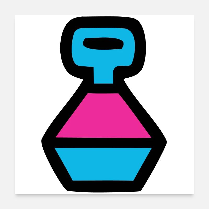  Retro Trinkflasche 90er Pop Art Poster 60x60 cm