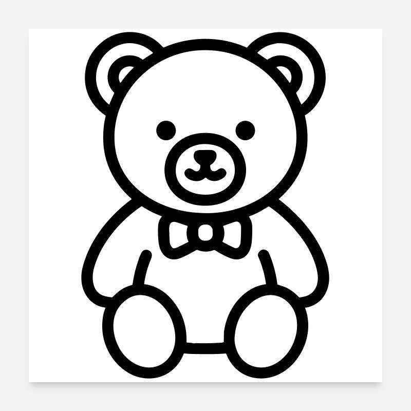 ourson Poster 60 x 60 cm