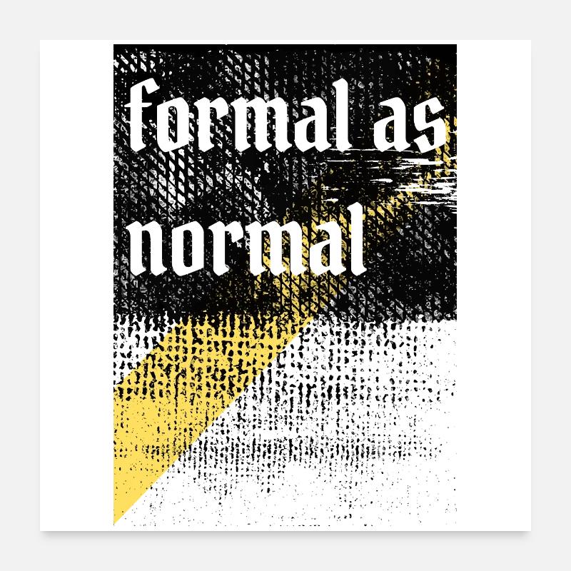 Design ironique antiformel et grunge Poster 60 x 60 cm