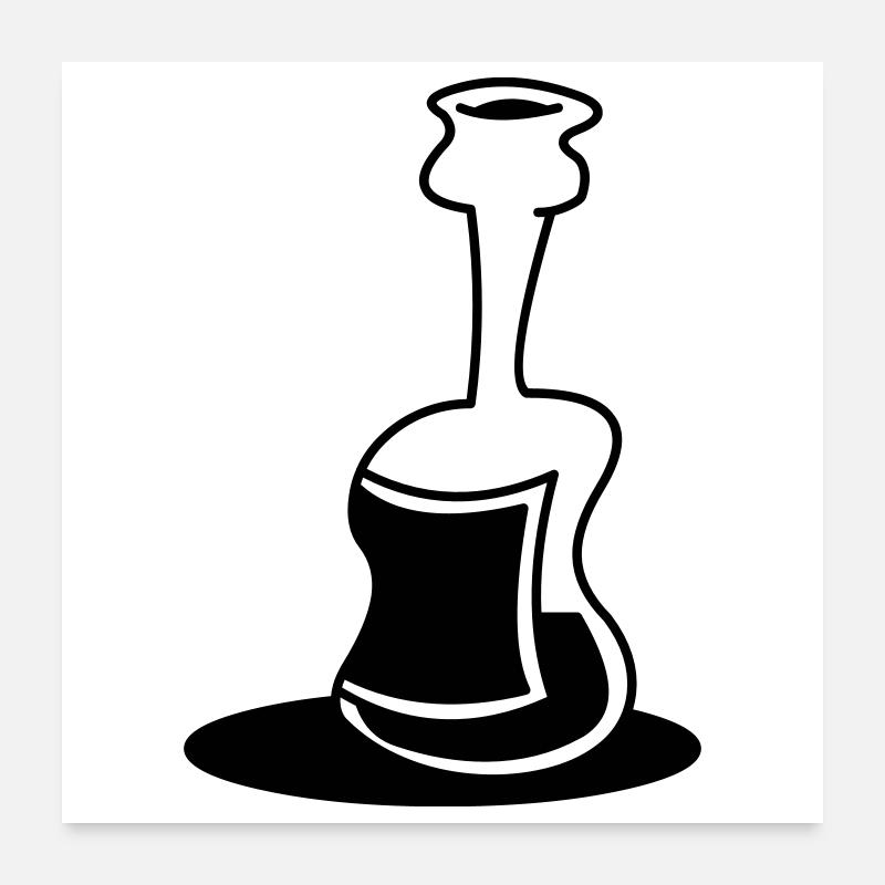 Half Full Bottle Poster 24" x 24" (60x60 cm)