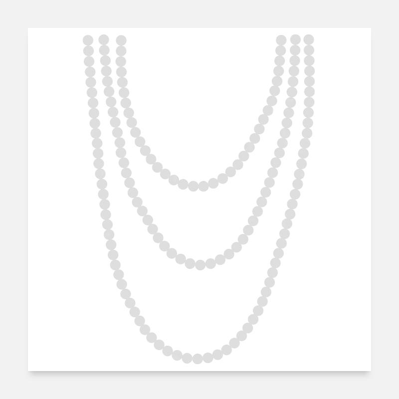 Perlenkette Poster 60x60 cm