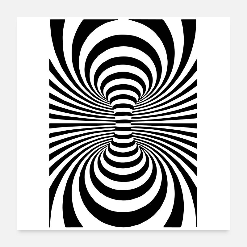 Cool Art,Art,Art,Design,Cercles, - Poster 60 x 60 cm - blanc