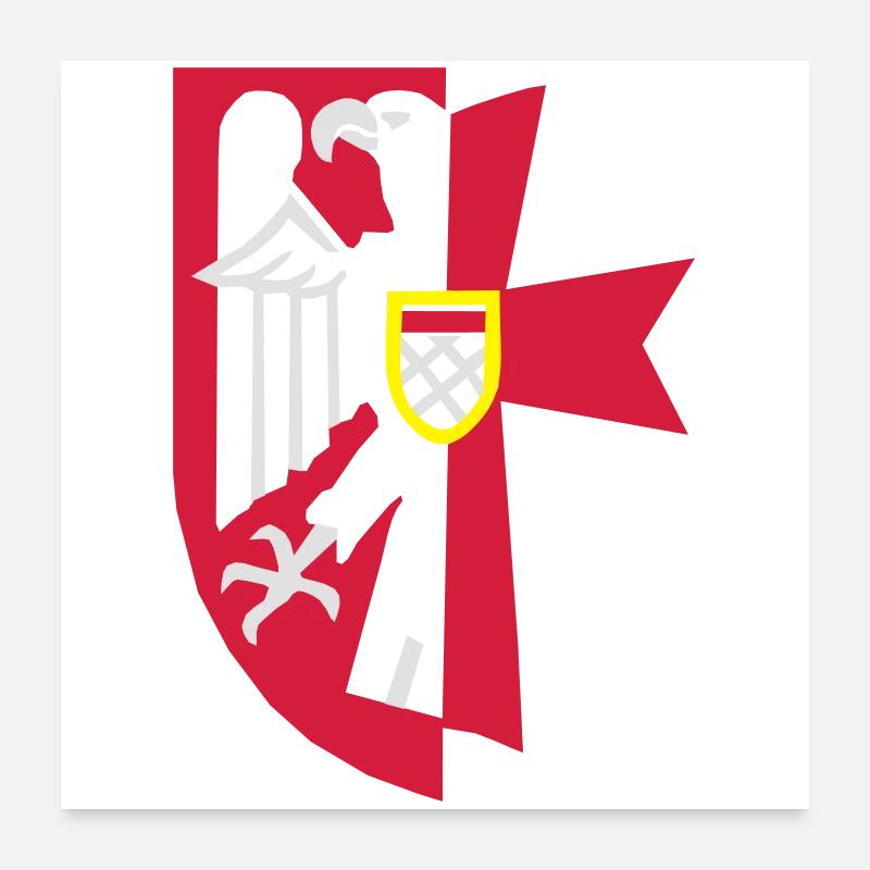 Wappen Sudetenland Poster 60x60 cm