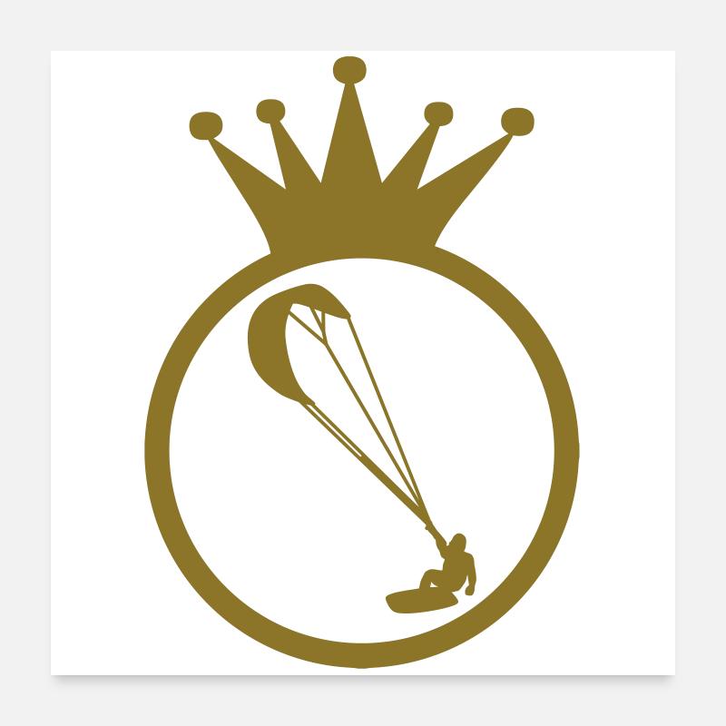 Kiteboarding / Kitesurfing / Kitesurf / Poster 60 x 60 cm