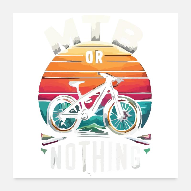 Conception de citation d’aventure en VTT Poster 60 x 60 cm
