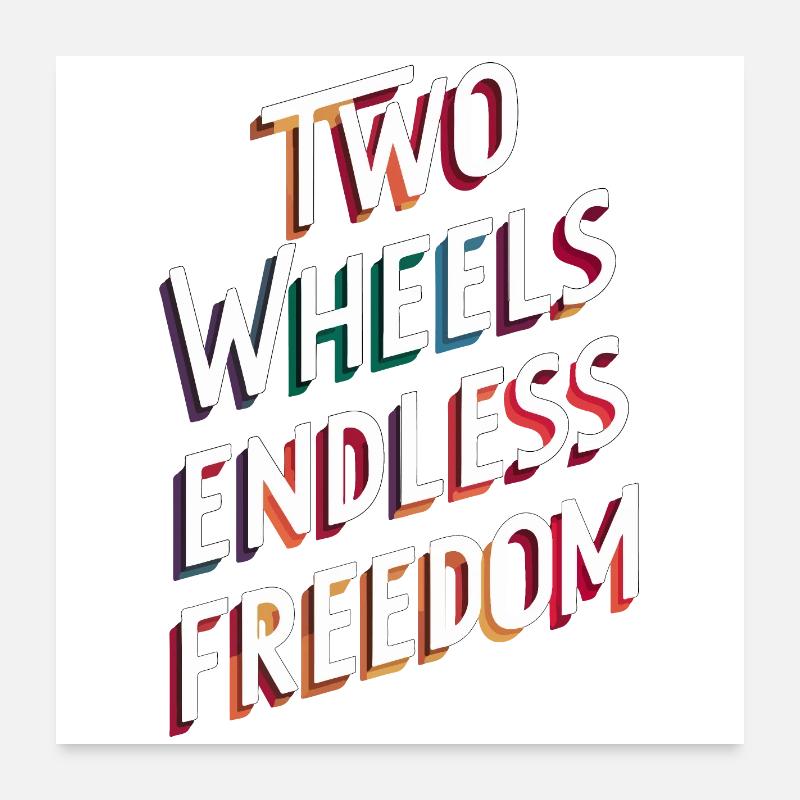 Conception de vélo Endless Freedom Poster 60 x 60 cm