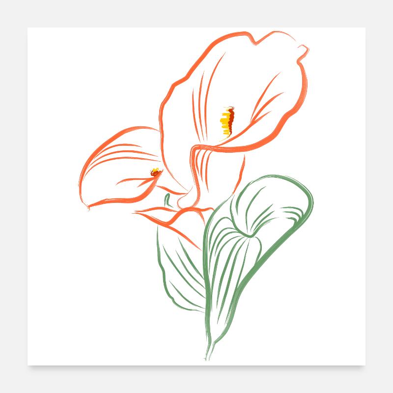 CALLA AutmnOrange Poster 60 x 60 cm