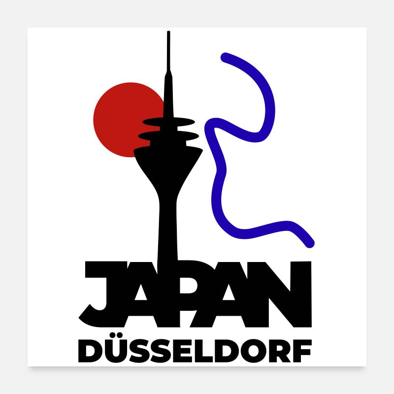 Japan goes Düsseldorf Poster 60x60 cm