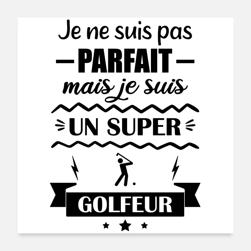 Super Golfer Passion Green Golf Poster 24" x 24" (60x60 cm)