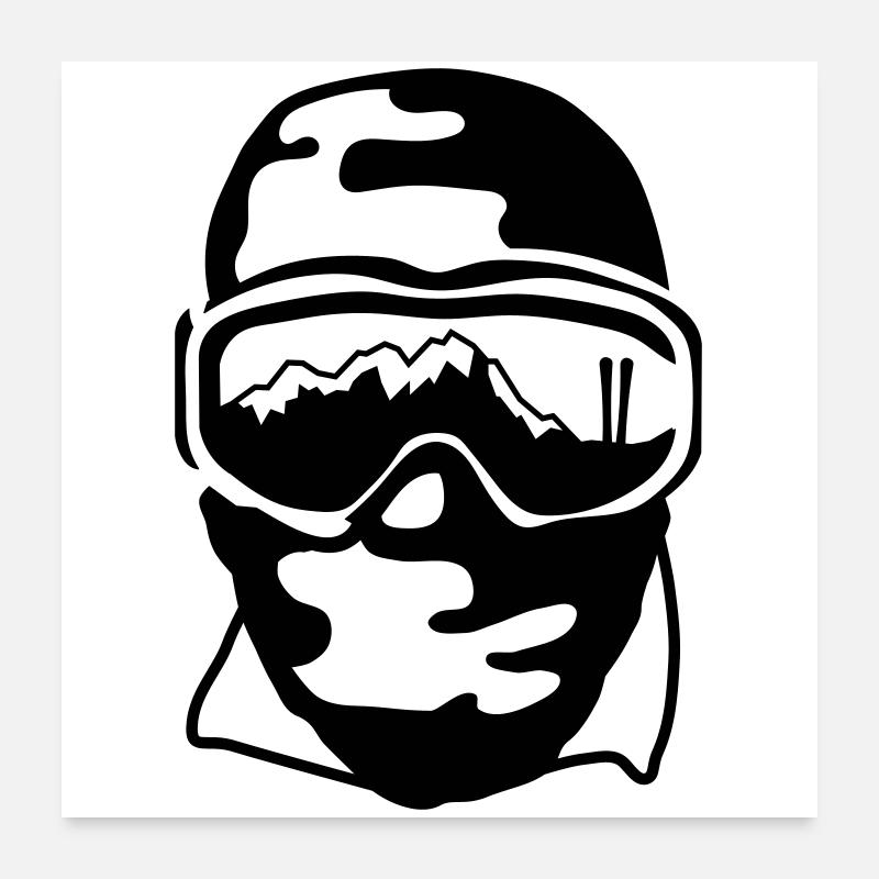 Ski goggles Poster 24" x 24" (60x60 cm)