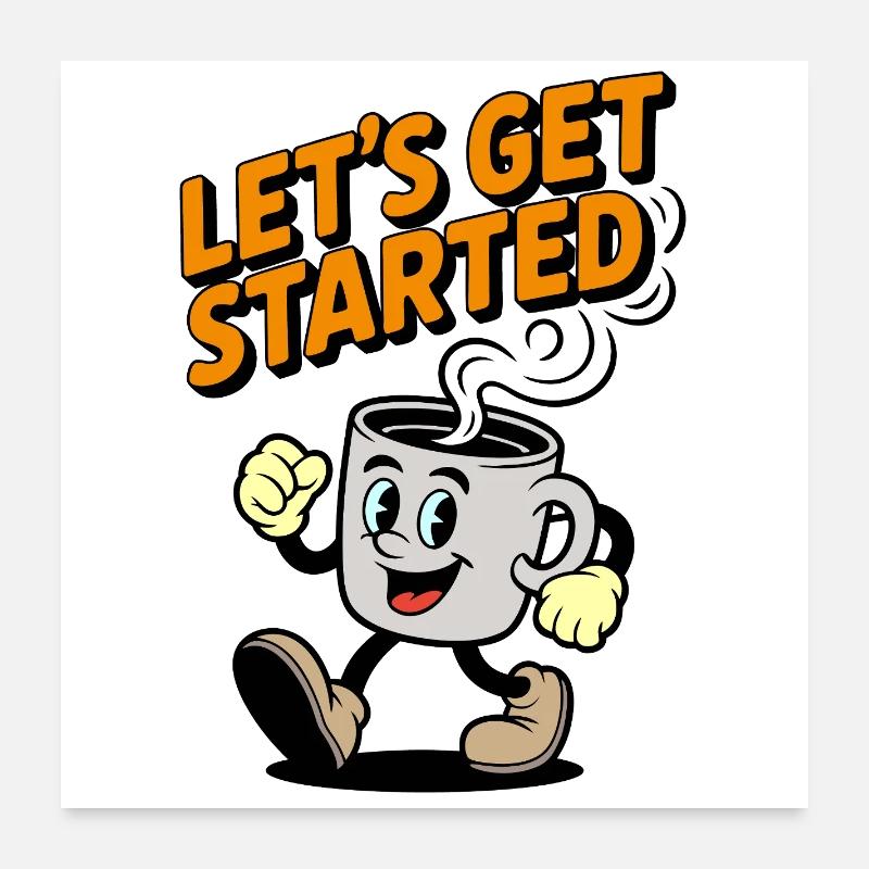 Coffee Ready to go motivational design Poster 24" x 24" (60x60 cm)