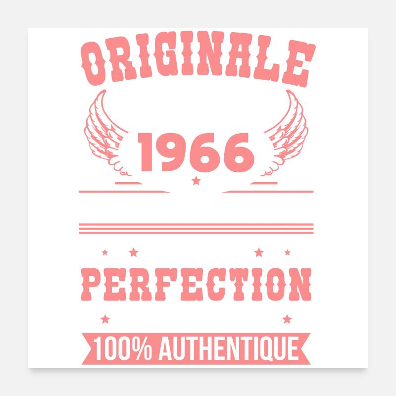 1966 – Exemplaire unique – Qualité premium Poster 60 x 60 cm