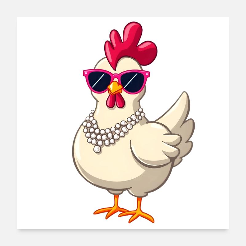 Chicken Poster 24" x 24" (60x60 cm)