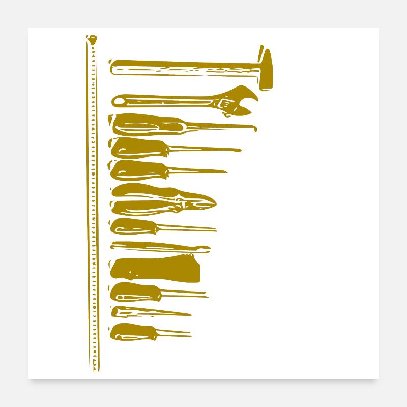 Werkzeug Poster 60x60 cm