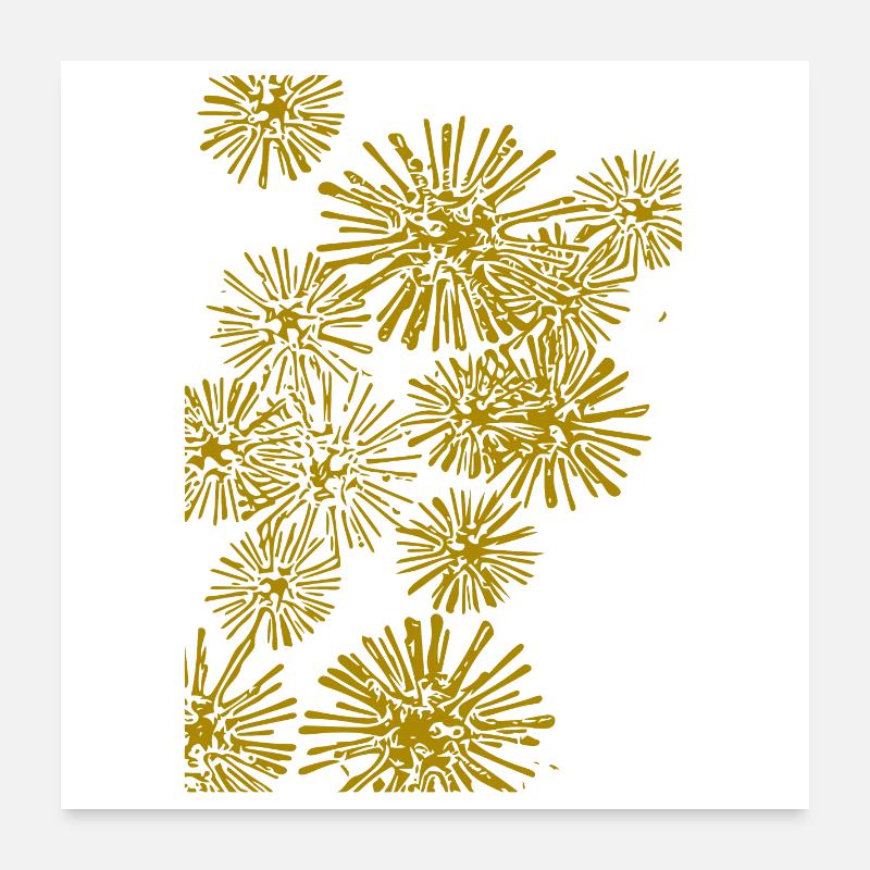 abstraktes Muster Bakterien Poster 60x60 cm