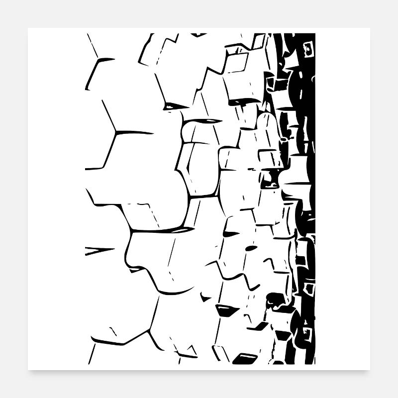 3D honeycombs Poster 24" x 24" (60x60 cm)