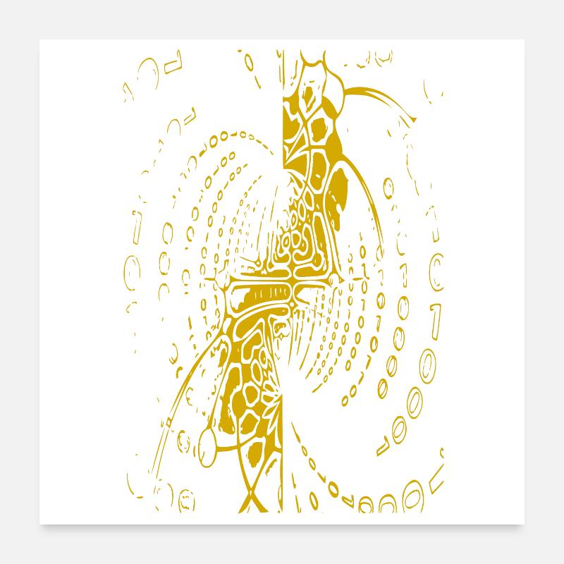 Datenspirale Tanzfigur Poster 60x60 cm