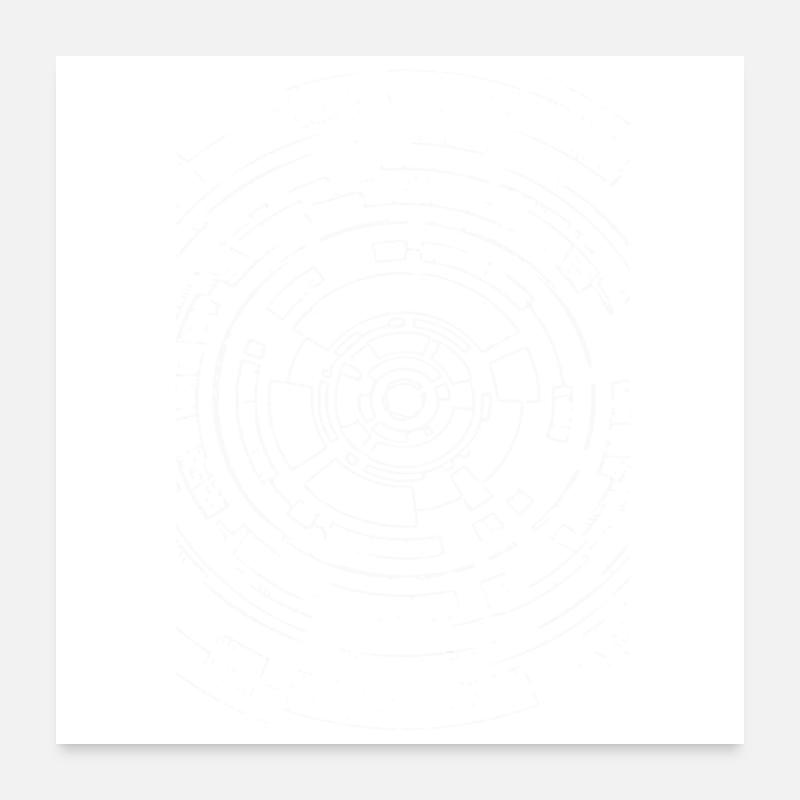 Kernkreis Nano-Tech Muster Poster 60x60 cm
