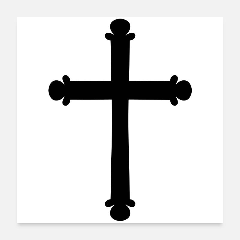 Croix / Croix chrétienne Poster 60 x 60 cm