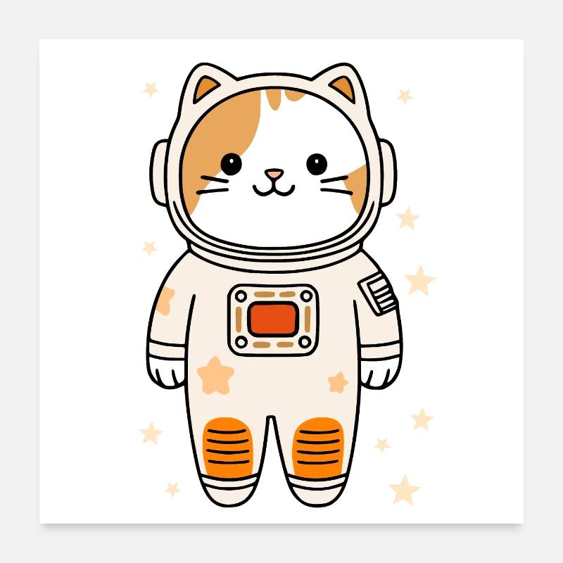 Catstronaute Poster 60 x 60 cm