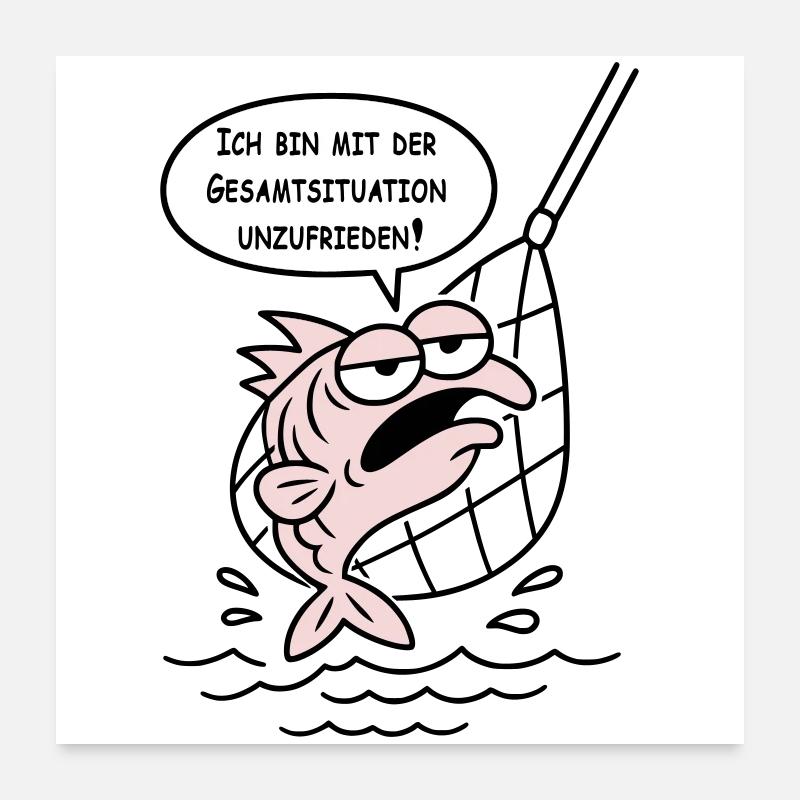 Mit der Gesamtsituation unzufrieden! WUNSCHFARBEN! Poster 60x60 cm
