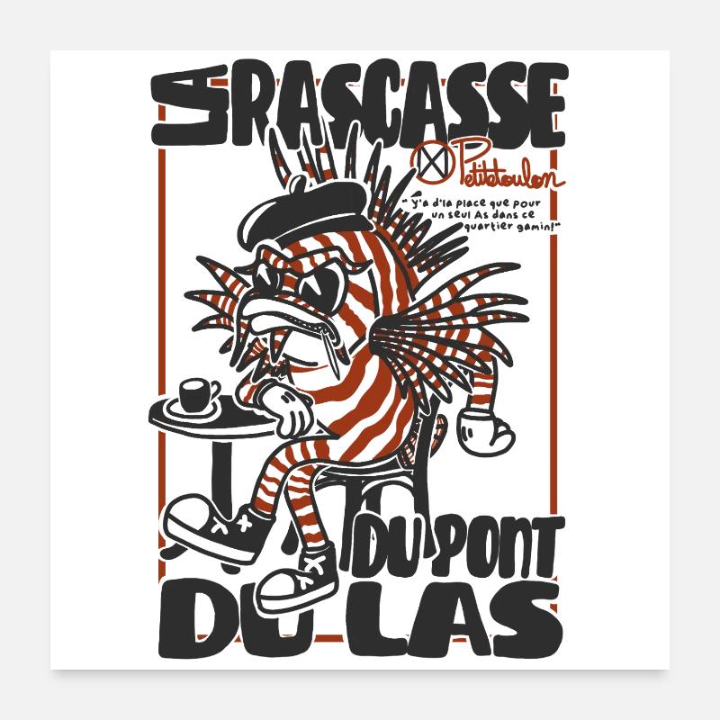 Der Drachenkopf von Pont-du-Las, das Maskottchen von Toulon Poster 60x60 cm