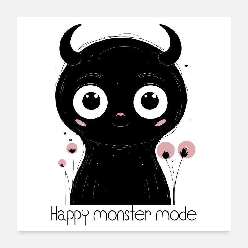 Breloque Midnight Panda Eyes Poster 60 x 60 cm
