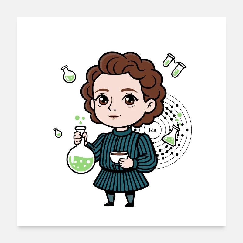 La petite Marie Curie Poster 60 x 60 cm