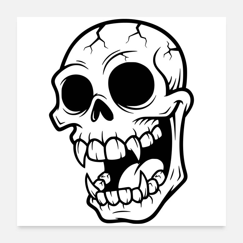 Mad Vampire Skull Poster 24" x 24" (60x60 cm)