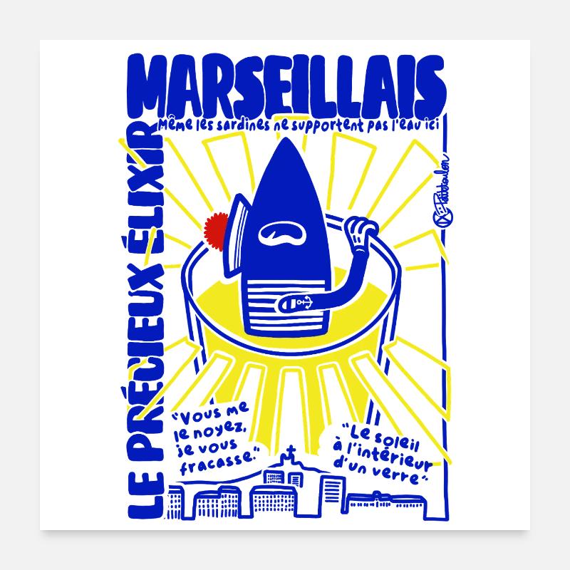 Apéritif Marseillais  Poster 60 x 60 cm