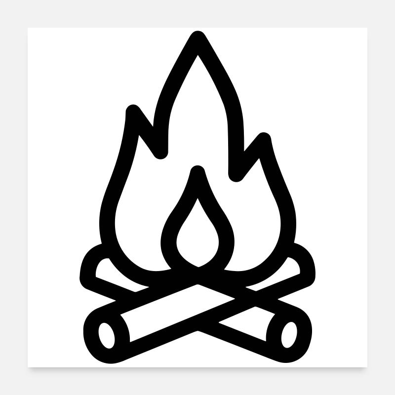 Lagerfeuer Poster 60x60 cm