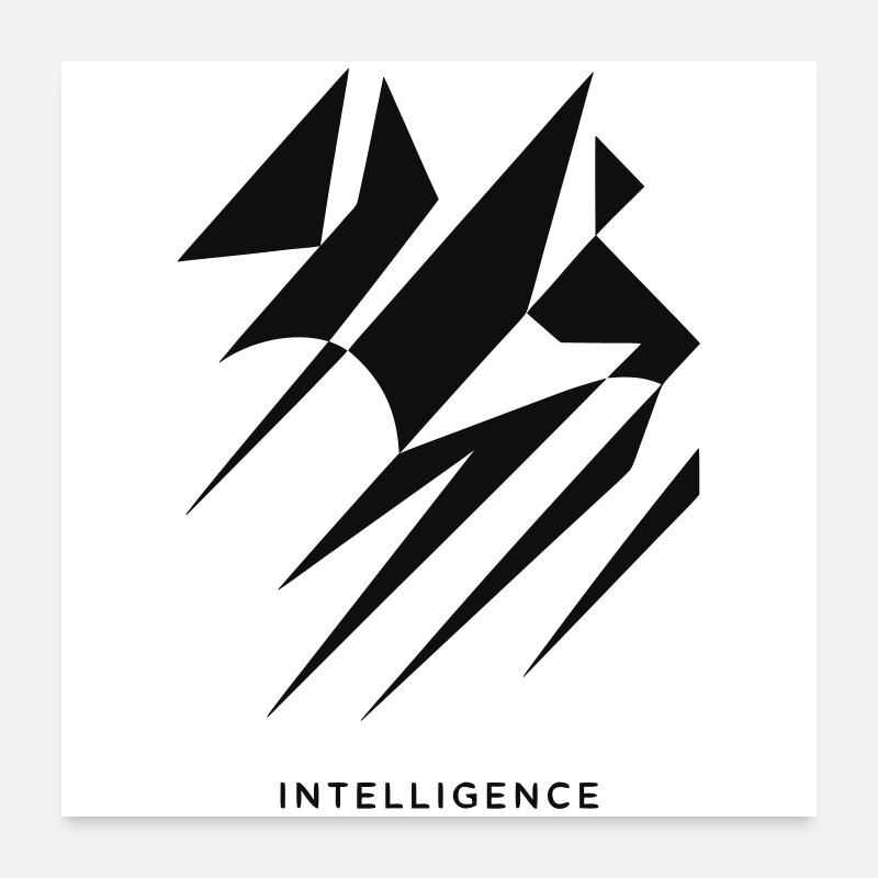 Style d’intelligence - Poster 60 x 60 cm - blanc