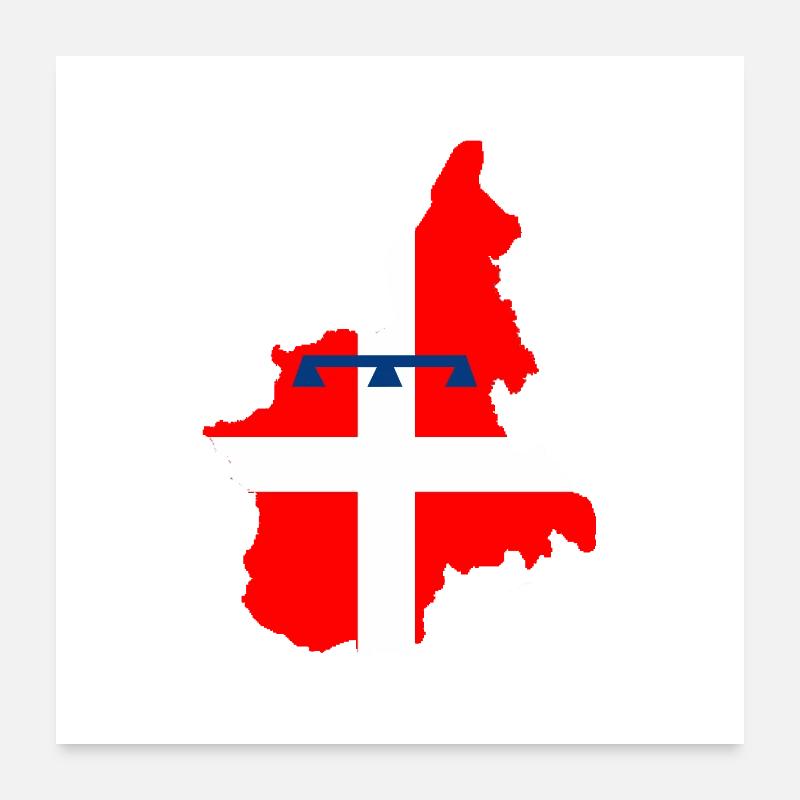 Piémont Italie Poster 60 x 60 cm