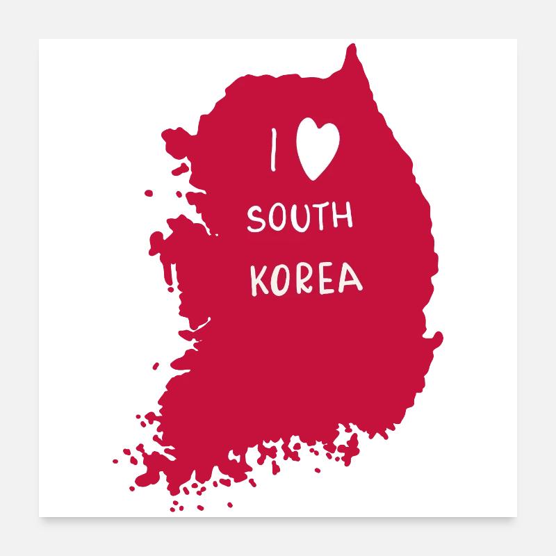 J’aime la Corée Poster 60 x 60 cm