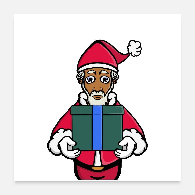 Ein Geschenk vom Weihnachtsmann Poster 60x60 cm