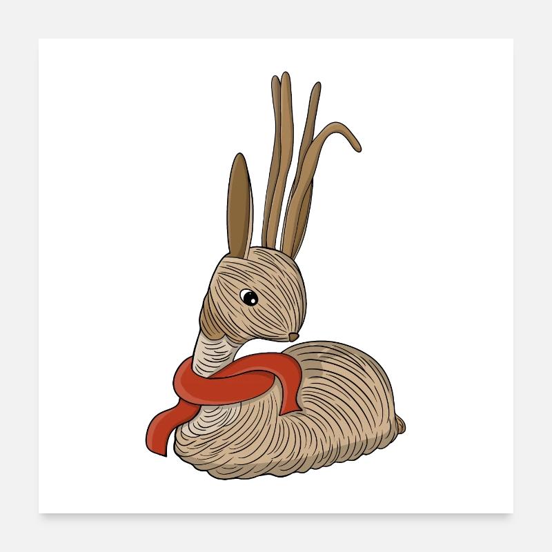 Adorable renne Poster 60 x 60 cm