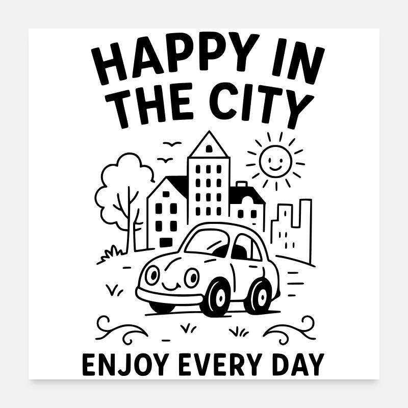 happycity Poster 60x60 cm