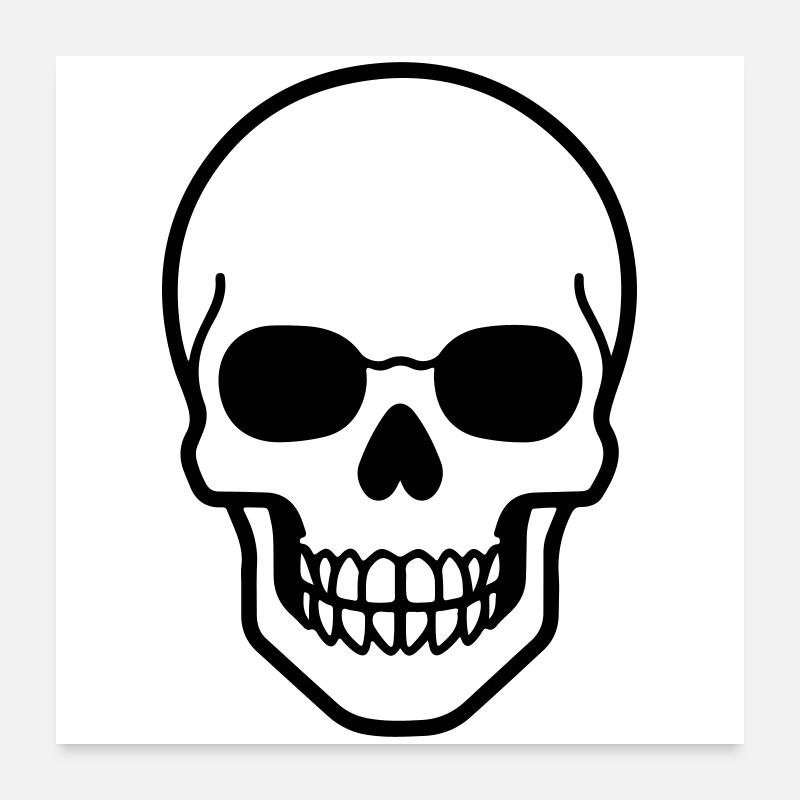 Skelett Comic Poster 60x60 cm