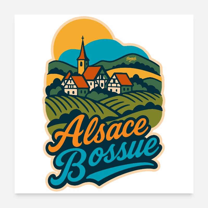 Alsace Bossue – Crooked Alsace Poster 24" x 24" (60x60 cm)