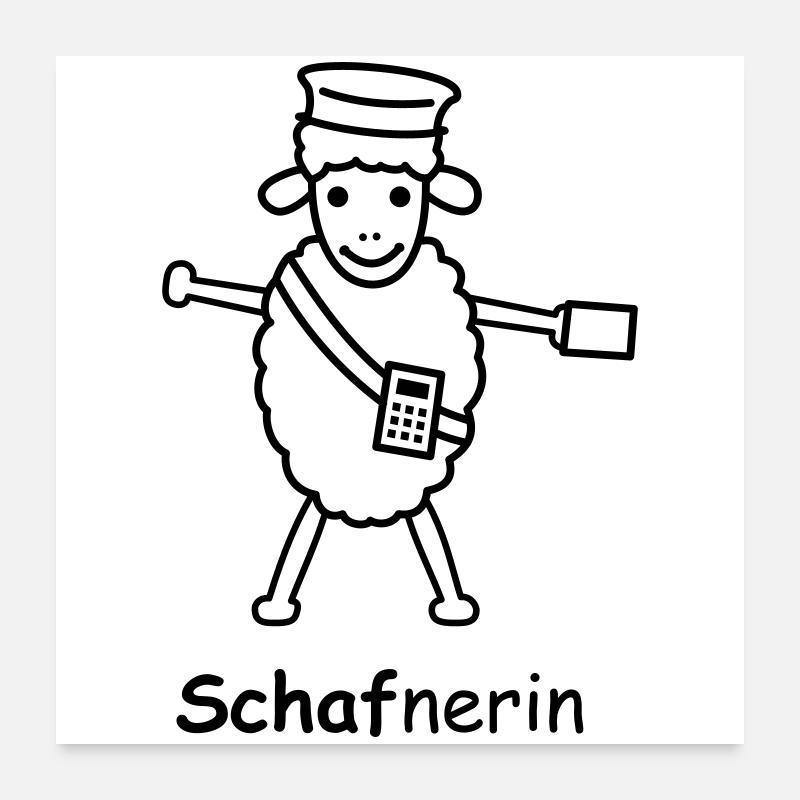 TIB_Schaf-nerin Poster 60x60 cm