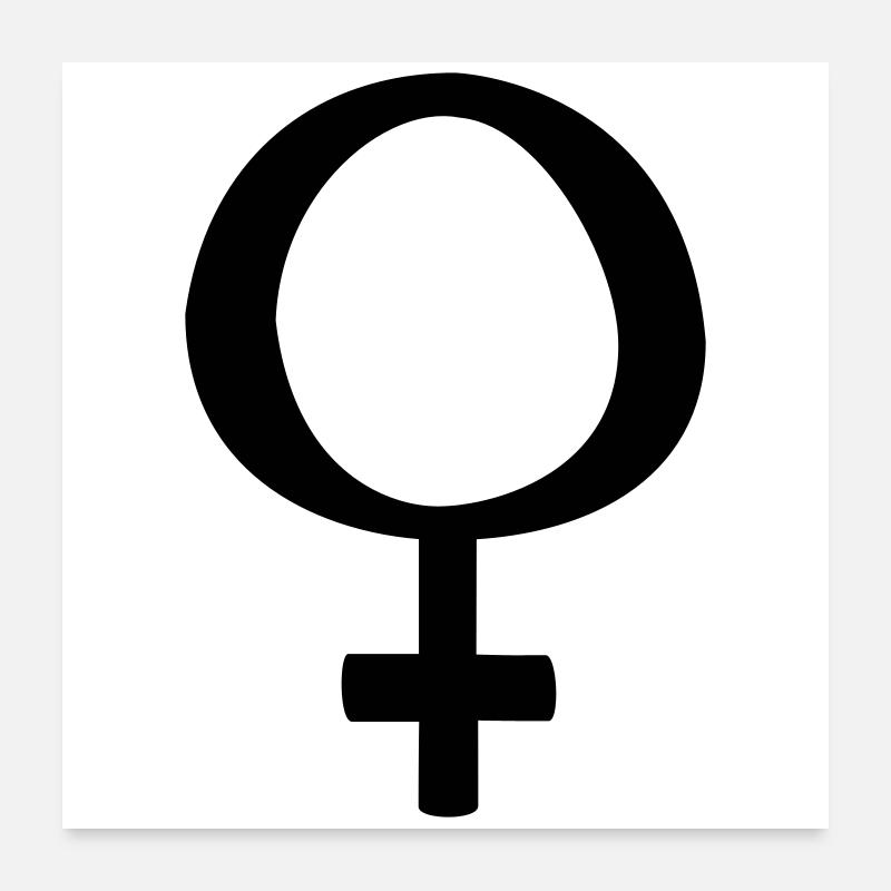 Frauen Symbol Poster 60x60 cm
