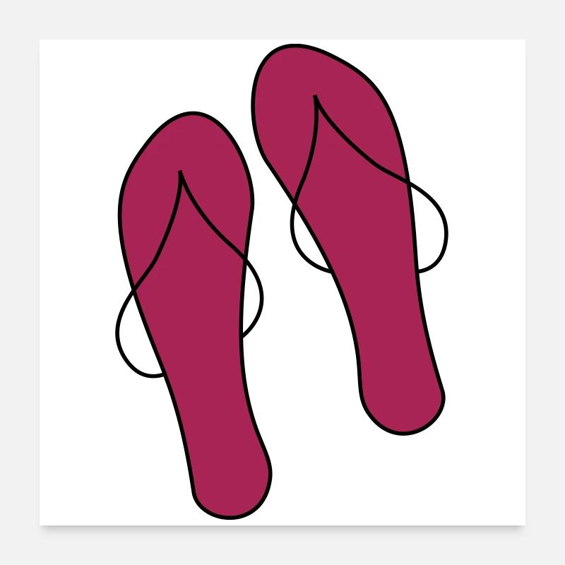 flipflops Poster 60x60 cm